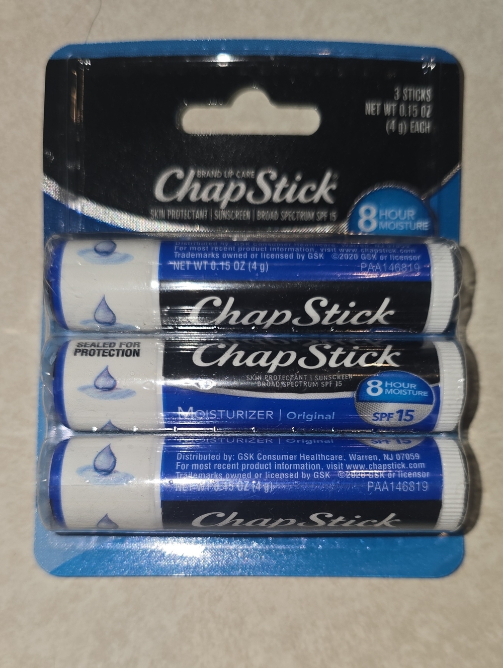 Chapstick Moisturizer Lip Balm 3 Pack